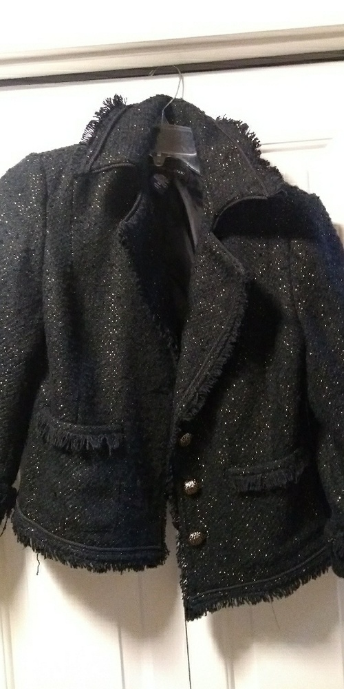 Sequins black and gold Women's jacket Fab!!!